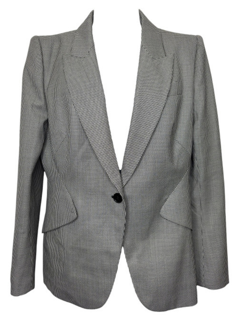 Alexander McQueen 2022 Houndstooth Wool Blazer